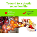 Reusable Mesh Produce Bags, Zero Waste Eco-Friendly Natural & Healthy Organic Cotton Drawstring Net Bag for Grocery Shopping Storage Set of 8 (3 Small - 3 Medium - 2 Large)