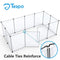 Tespo Dog Playpen, Portable Large Plastic Yard Fence Small Animals, Popup Kennel Crate Fence Tent, Transparent White 12 Panels