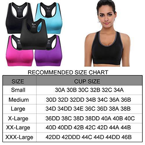 BAOMOSI Women's Seamless Racerback Sports Bra High Impact Support Yoga Gym Workout Fitness