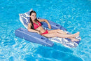 Poolmaster Swimming Pool Floating Chaise Lounge, Caribbean, Blue Stripe