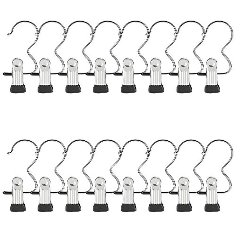 16 PCS Laundry Hook Boot Hanging Hold Clips Portable Hanging Hooks Home Travel Hangers Clothing Clothes Pins