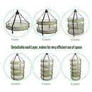 IPOMELO Hanging Herb Drying Rack Dry Net 2ft 6 Layer Clip-On Collapsible Green Mesh