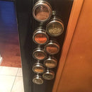 Uncluttered Designs Intergalactic Spice Rack Set with Magnetic Jars, Stand and Wall Mount (9 Tin)