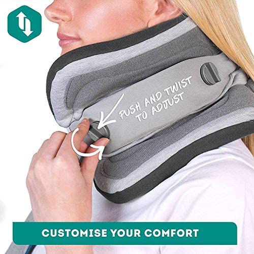 trtl Pillow Plus, Travel Pillow - Fully Adjustable Neck Pillow for Airplane Travel, Car, Bus and Rail. (Charcoal) Includes Water Proof Carry Bag and Setup Guide. Trtl Travel Accessories