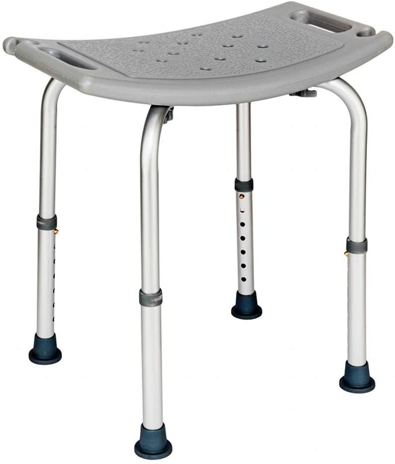 SoSo-BanTian1989 Adjustable Elderly Bath Shower Chair Stool (Gray)
