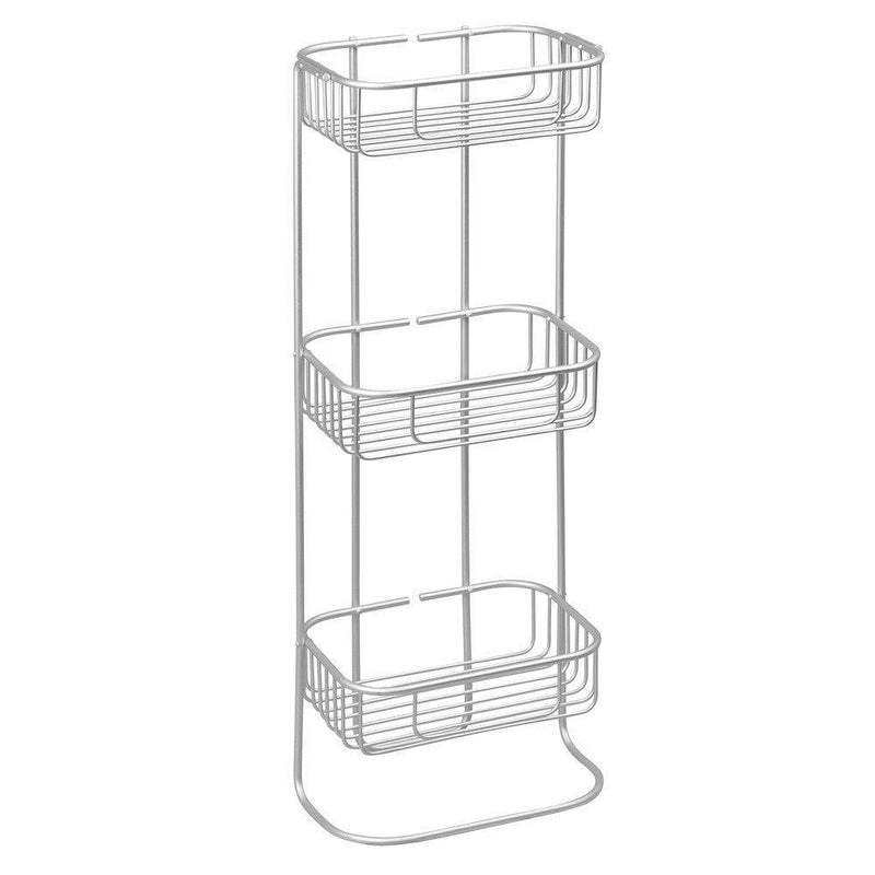 ToiletTree Products Shower Floor Caddy, Stainless Steel, Rust-Free Guarantee, 3 Tiers