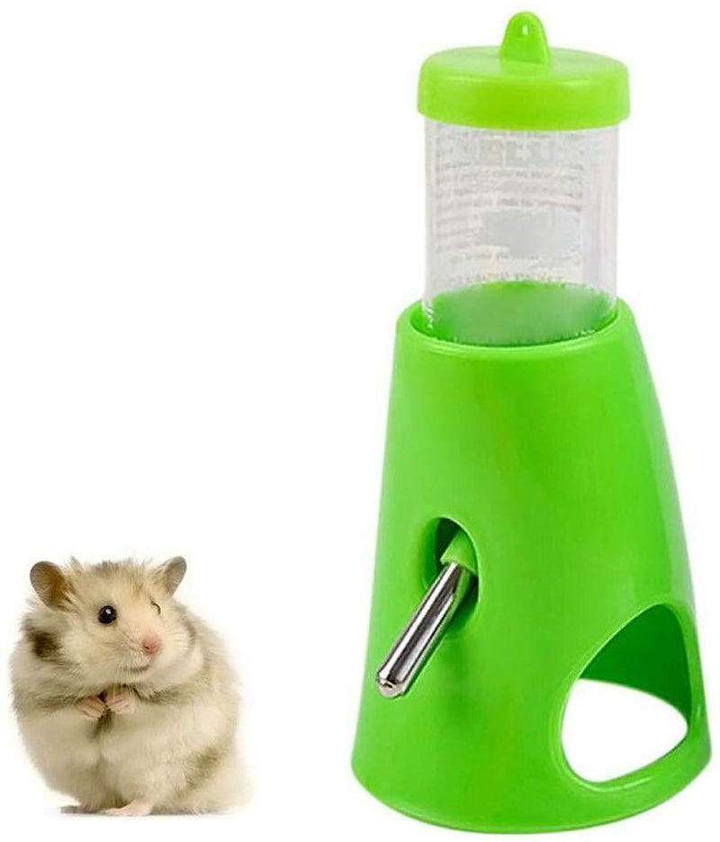 B.C Pet Small Animals Hamster Hideout Drinking Waterer 2-in-1 Water Bottle with Base Hut for Small Animals PBA Free