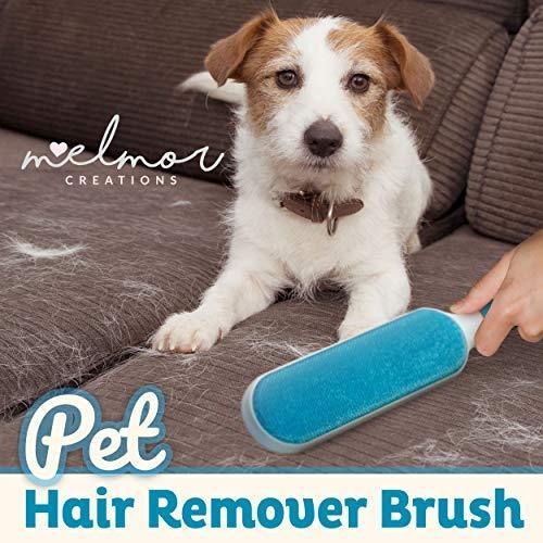 Melmor Creations Pet Hair Remover Brush | Double-Sided Animal Hair Lint Cleaner/Remover with Self-Cleaning Base | Cat & Dog Coats/Paws | Fur Remover Tool for Dog Bed, Furniture, Clothes & House