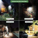 BAXIA TECHNOLOGY Outdoor Wireless 100 LED Solar Motion Sensor Waterproof Security Wall Lighting Outside for Front Door, Backyard, Steps, Garage, Garden (2000LM, 4PACK)