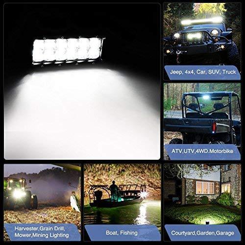 Nilight Light Bar 2PCS 20 Inch 126W LED Lights Spot Flood Combo Led Off Road Driving Lights Led Fog Lights Jeep Lights Boat Lighting LED Work Light ,2 Years Warranty