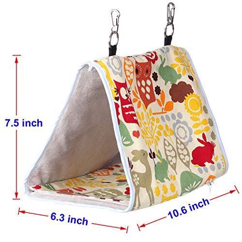 KinTor Bird Nest Snuggle Hut,Parrot Habitat Cave Hanging Tent for Small Medium Parrots Budgies Eclectus Parakeet Cockatiels Lovebird African Grey