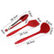 10Pcs/set Silicone Heat Resistant Kitchen Cooking Utensils Non-Stick Baking Tool tongs ladle gadget by BonBon (Red)