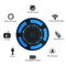 Portable Shower Radio, IP67 Waterproof Wireless Bluetooth Shower Speaker 4.0 for Pool with HD Sound & Bass, Built-in Mic, FM Radio and Colored LED Lights