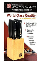 Miracle Blade 4'' Steak Knife Set (8 Steak Knives and Mini Wood Block)