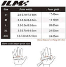 ILM Goatskin Leather Motorcycle Motorbike Powersports Racing Gloves Touchscreen For Men and Women Black (XXL, Black Perforated)