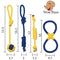 Premium Indoor and Outdoor Dog Toys Set by Terrier Chewz. Suitable Rope and Rubber Chew Toys for Small Breed Dogs and Puppys. Durable and Washable. Pack of 8