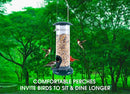 Nibble Weather Proof Anti-Bacterial Bird Feeder with UV Sun-proof Anti-Bacterial Coating. Durable and Disassembles for Quick, Easy Cleaning