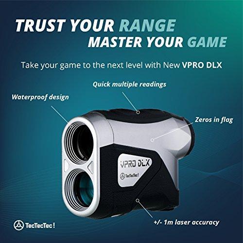 TecTecTec VPRODLX Golf Rangefinder - Waterproof Laser Range Finder