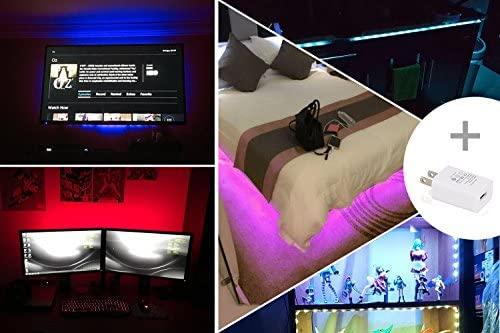 PANGTON VILLA Led Strip Lights 6.56ft for 40-60in TV, USB LED TV Backlight Kit with Remote - 16 Color Changing 5050 Leds Bias Lighting for HDTV