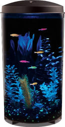 Koller Products AquaView 6-Gallon 360 Fish Tank with Power Filter and LED Lighting