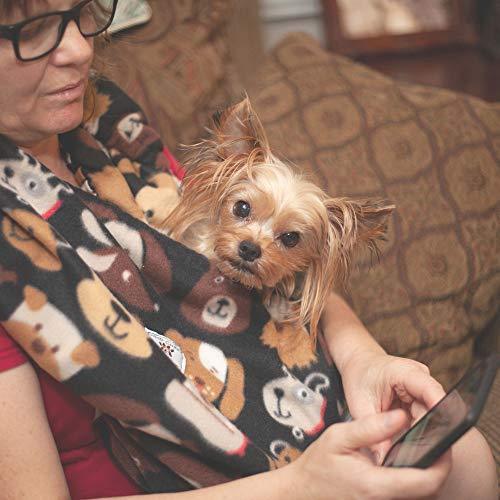 Critter Cuddler Small Animal Carrier and Bonding Pouch Anti-Anxiety Interactive Play Exercise Ring Therapeutic for Pet & Handler Small Dog Cat Hedgehog Puppy Travel Sling - Made in USA