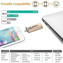 TDEBSSY USB 3.0 Flash Drive for iPhone iPad 256GB Photo Stick for iPhone 11 Pro XS X XR 8 7 6 Plus Password Touch ID Protected External Storage Drive for iPhone iPad PC Android Memory Stick 256 GB