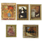 Artyea Golden Plastic Frame Flower Oil Painting 1:12 Miniature Dollhouse Furniture