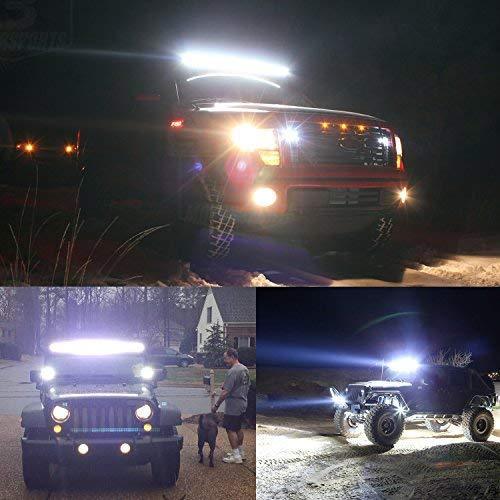 Nilight Light Bar 2PCS 20 Inch 126W LED Lights Spot Flood Combo Led Off Road Driving Lights Led Fog Lights Jeep Lights Boat Lighting LED Work Light ,2 Years Warranty