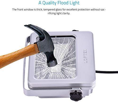 Nova S 50W RGB LED Flood LOFTEK Light, Outdoor IP66 Waterproof Explosion-Proof Glass Color Changing Light with Remote Control, Wall Washer Light, 3.9 Feet Wire, No Plug Need Hard Wiring, Black