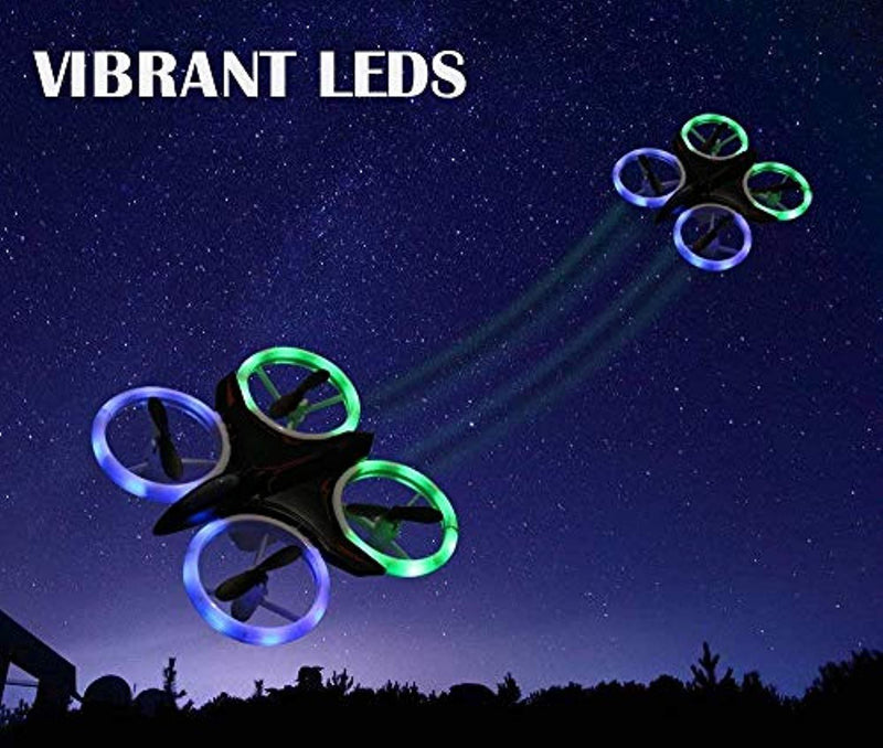 RC Drone for Kids and Beginners, MINI Drones with LED Lights RC Quadcopter Headless Mode 2.4GHz 4 Chanel 6 Axis Gyro Steady Hold Height Helicopter Gifts for Boys or Girls, Easy Fly for Training