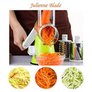 Cheese Grater Rotary Handheld Vegetable Slicer Rotary Drum Grater 3-Blades Manual Vegetable Mandoline Chopper with Suction Cup Feet Vegetable Fruit Cheese Shredder Stainless Steel by SUPERKIT