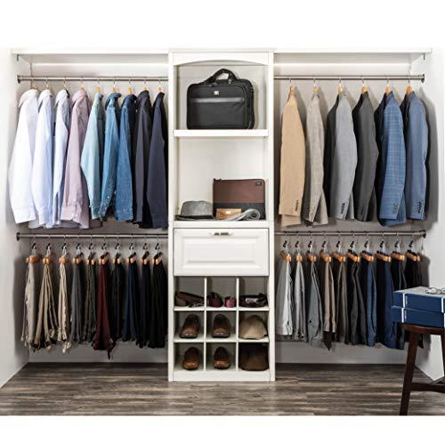 High-Grade Wooden Suit Hangers 20 Pack with Non Slip Pants Bar - Smooth Finish Solid Wood Coat Hanger with 360° Swivel Hook and Precisely Cut Notches for Camisole, Jacket, Pant, Dress Clothes Hangers