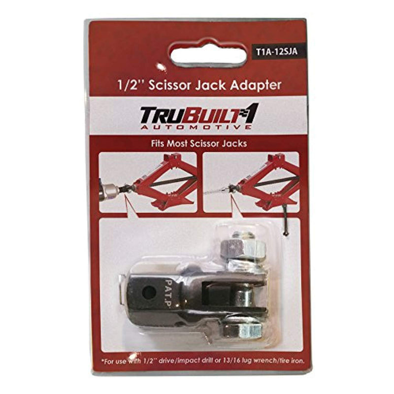 T1A Scissor Jack Adapter for 1/2 Inch Impact Wrench or 13/16 Inch Lug Wrench Adaptor, Used for Automotive Jack, RV or Trailer Leveling Jacks by T1A TruBuilt 1 Automotive