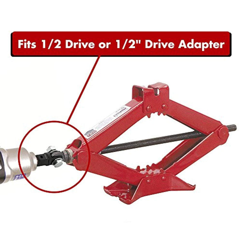 T1A Scissor Jack Adapter for 1/2 Inch Impact Wrench or 13/16 Inch Lug Wrench Adaptor, Used for Automotive Jack, RV or Trailer Leveling Jacks by T1A TruBuilt 1 Automotive