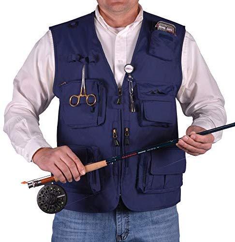 Autumn Ridge Traders Fly Fishing Photography Climbing Vest with 16 Pockets Made with Lightweight Mesh Fabric for Travelers, Sports, Hiking, Bird Watching, River Guide Adventures and Hunting.