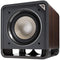 Polk Audio HTS 10 Powered Subwoofer with Power Port Technology | 10” Woofer, up to 200W Amp | For the Ultimate Home Theater Experience | Modern Sub that Fits in any Setting | Washed Black Walnut