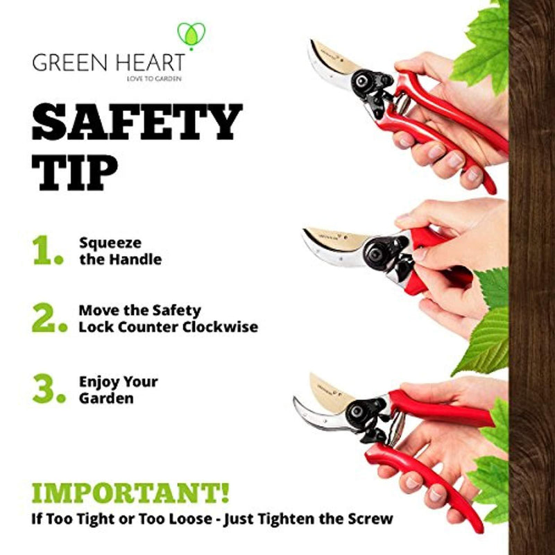 Professional Pruning Shears with Titanium Coated Blades - Lightweight Gardening Tools for Comfortable Use - Find Your Green Thumb with Rust Resistant Cutters That Stay Sharp Longer