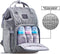 Diaper Bag Backpack, Multi-Function Waterproof Maternity Nappy Bags for Travel with Baby, Large Capacity, Stylish and Durable, Gray