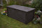 Keter Westwood Plastic Deck Storage Container Box Outdoor Patio Garden Furniture 150 Gal, Brown