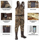 TIDEWE Chest Waders, Hunting Waders for Men Realtree MAX5 Camo with 600G & 800G Insulation, Waterproof Cleated Neoprene Bootfoot Wader, Insulated Hunting & Fishing Waders