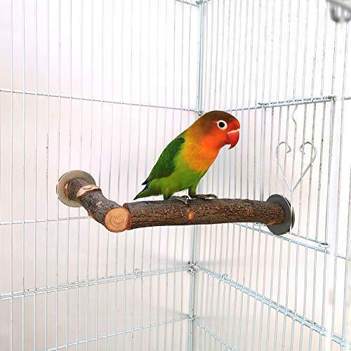 Vehomy Bird Perch Nature Wood Stand for Small Medium Parrots