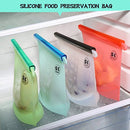 Silicone Food Storage Bag Reusable Silicone Food Bags 4PACK Food Grade Versatile Preservation Bag Container for Fruits Vegetables Meat 7.72X6.89 Green Blue Red White Color Assorted Silicone Food Bag