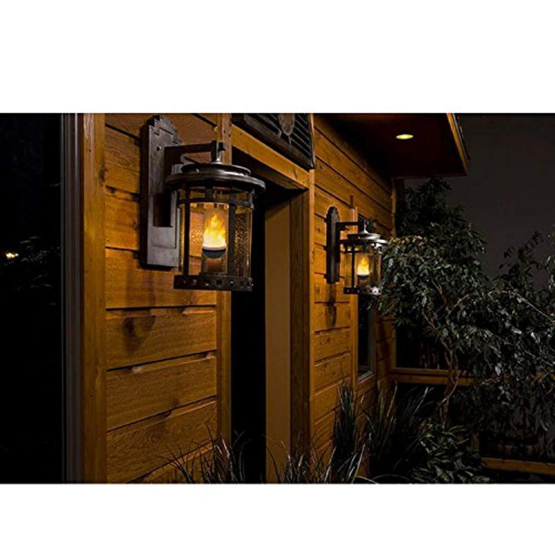 Deluxe LED Flame Effect Light Bulb, E26 LED Flickering Flame Light Bulbs - LED Simulated Decorative Light Atmosphere Lighting Vintage Flaming Light Bulb for Bar/ Festival Decoration (1)
