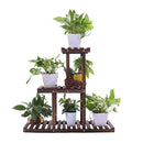 Ufine Wood Plant Stand Outdoor Indoor 3 Tier Vertical Carbonized Multiple Planter Holder Flower Ladder Stair Shelf Garden Balcony Patio Corner Pot Display Storage Rack (Space SavingLight Weight)