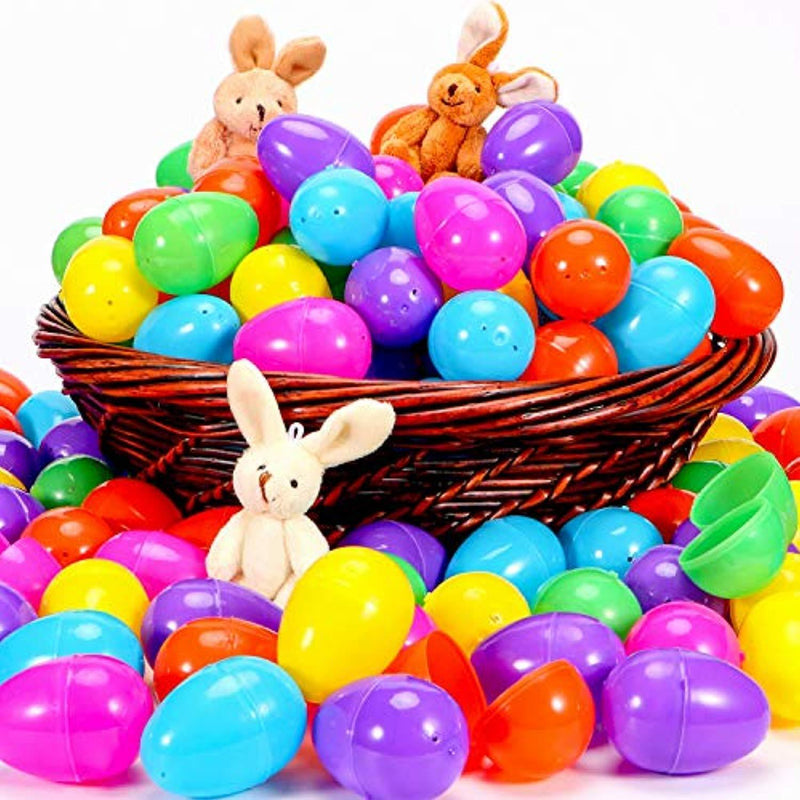 YEAHBEER 1000 Plastic Easter Eggs, Easter Hunt/Easter Theme Party Favor/ Basket Stuffers Fillers/Classroom Prize Supplies