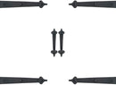 Ultra-Life Magnetic Decorative Carriage-Style Garage Door Accent Trim Hardware (Four Hinges, Two Handles)