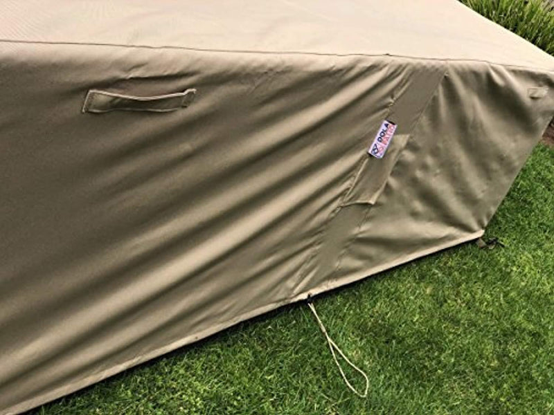 Dola Large Outdoor Sofa Sectional Cover Square Waterproof Heavy Duty Measuring 126-Inches, Patio Furniture Cover In Beige