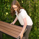 LIFETIME 60139 Outdoor Convertible Bench, 55 Inch, Mocha Brown