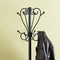Southern Enterprises Metal Scrolled Coat Rack and Umbrella Stand 69"Tall in Black Finish