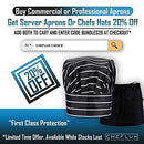 CHEFLUX [12pk] Premium Professional Red Restaurant Aprons with 2 Large Pockets [Bulk] Chef Cooking Bib Apron for Kitchen Waitress [Unisex] Men Women [53 g Lightweight] BBQ Painting Stylist Artist